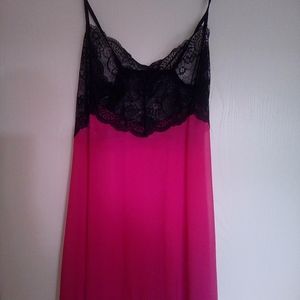 Sexy Pink and Black Chemise